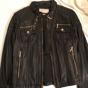 Michael Kors leather Moto jacket
